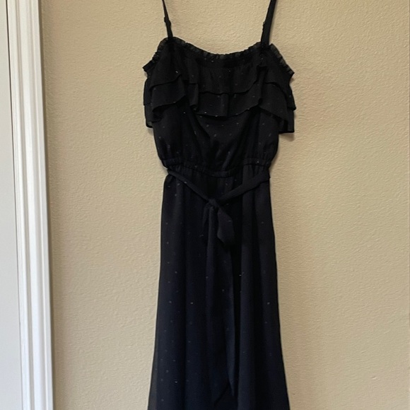 INC International Concepts Black Ruffle Dress - Picture 2 of 6